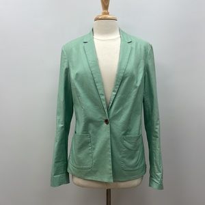 Scotch & Soda Paradise Linen Single Breasted Blazer Jacket Seafoam Green 4